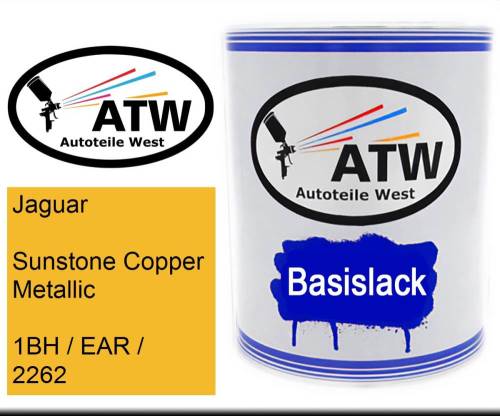 Jaguar, Sunstone Copper Metallic, 1BH / EAR / 2262: 1L Lackdose, von ATW Autoteile West.